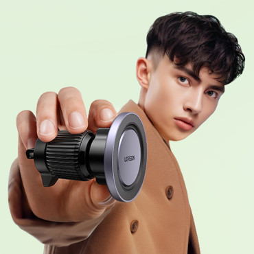 Μαγνητική λαβή αυτοκινήτου για ένα τηλέφωνο για μια ψήσιμο σχάρα - Μαύρο