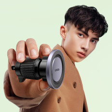 Μαγνητική λαβή αυτοκινήτου για ένα τηλέφωνο για μια ψήσιμο σχάρα - Μαύρο