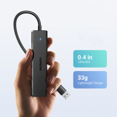 HUB USB-A Διανομέας 3.0 για 4 θύρες USB-A 3.0 1M - Μαύρο