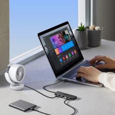 Hub USB-A Izplatītājs 3,0 4 USB-A 3.0 ostām 1m - melns