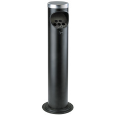 Asbak staande met een container voor buitenafval en binnen de hoogte 104cm