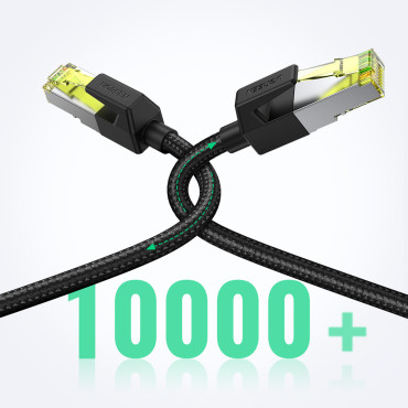 Kabelkabel Patchcord Ethernet RJ45 CAT 7 10 Gbps 5m - Svart