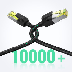 Kabelkabel Patchcord Ethernet RJ45 CAT 7 10 Gbps 5m - Svart