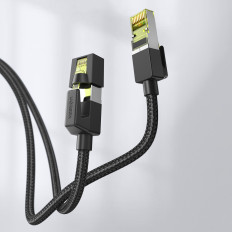 Kabelkabel Patchcord Ethernet RJ45 CAT 7 10 Gbps 5m - Svart