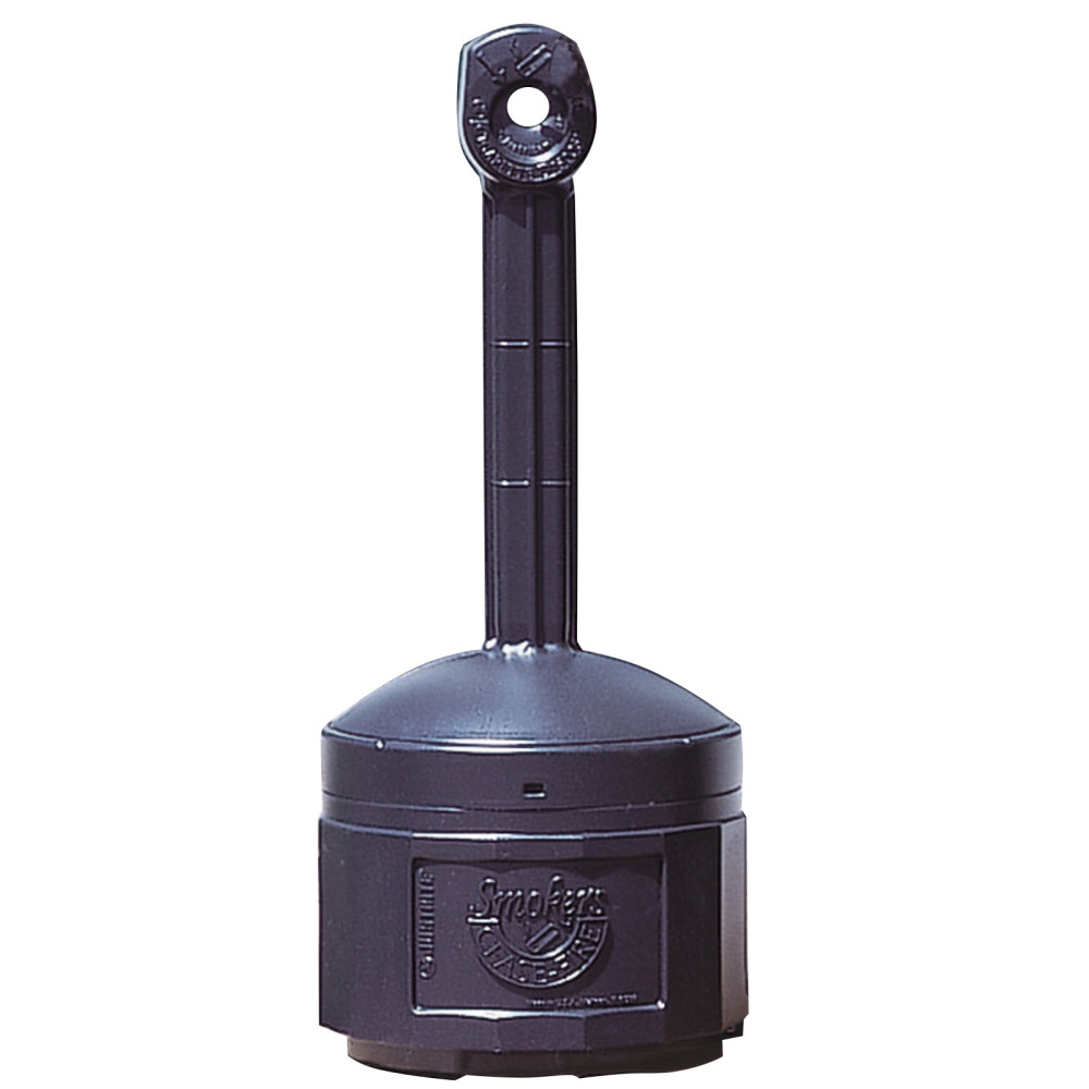 An outdoor ashtray on a stable base concept. 15l of Wed. 42cm height 98cm black