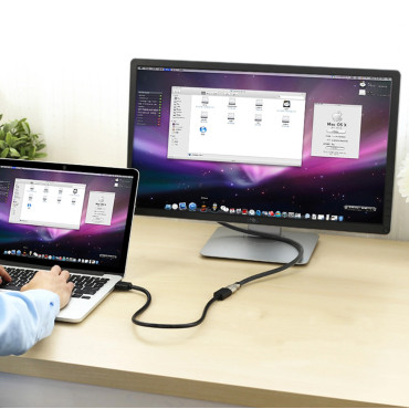 HDMI 2.0 4K 3M kabeļa pagarinājums Kabeļu pagarinājums - melns