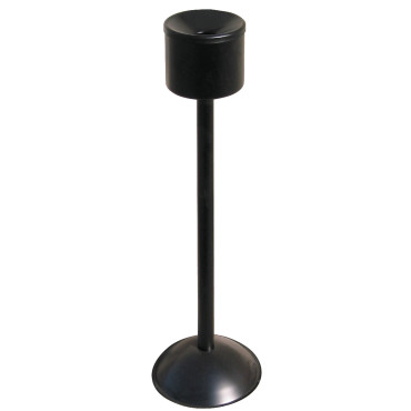 Pašklājīgs pelnu trauks. Brīvi stāvošs uz melna virzuļa. Melns trešdiena 15cm augstums 86cm