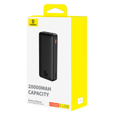 Powerbank 20000MAH AirPow 20W med USB-A-kabel - USB-C 50cm - Svart