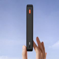 PowerBank 20000MAH Airpow 20W med USB-A-kabel - USB-C 50cm - Sort