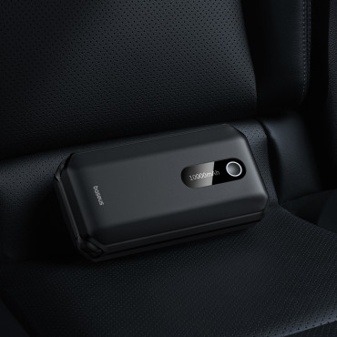 3in1 įkrovos įrenginio automobilio šuolio starteris PowerBank 10000MAH LED žibintuvėlis - juoda