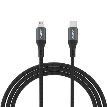 Kabeļu kabelis USB-C Pheolter - iPhone Lightning 30W 1.2m - melns