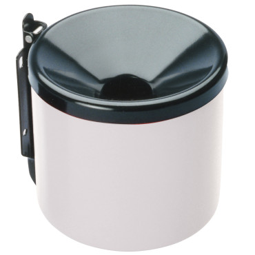 Cinzeiro auto-extinguível dentro e fora branco qua. 15cm