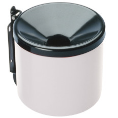 Cinzeiro auto-extinguível dentro e fora branco qua. 15cm
