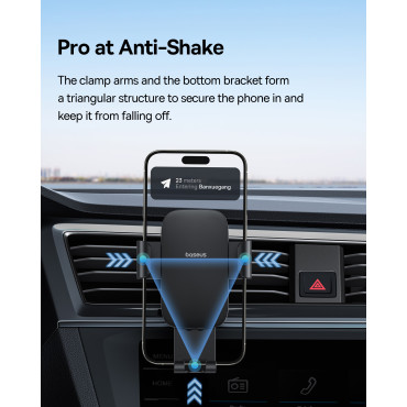 Car holder for gravitational phone checkered metal AGE 3 - black