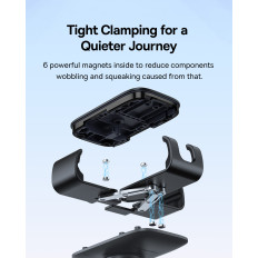 Κάτοχος αυτοκινήτου για βαρυτικό τηλέφωνο Επεξεργασία μεταλλικών ηλικίας 3 - Μαύρο