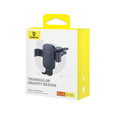 Soporte para automóvil para el teléfono gravitacional a cuadros de metal 3 - Negro