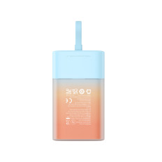 PowerBank popsicle 5200mAh 20W ar zibens 60W / 20v / 3a / 30cm - zils-oranžs kabelis