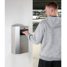 Mand met frame op vuilniszakwand wrijven met asbak roestvrij staal 328x164x541mm