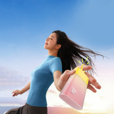 Powerbank Popsicle 5200mAh 20W met bliksem 60W / 20V / 3A / 30CM - geel-roze