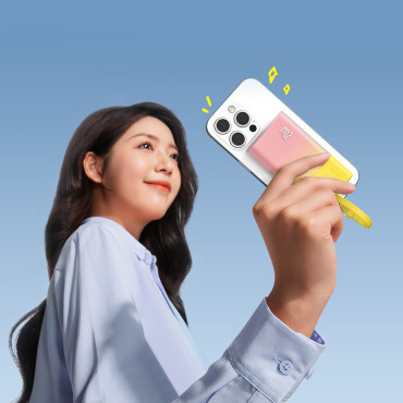 Powerbank Picsicle 5200mAh 20w com relâmpago 60W / 20V / 3A / 30cm - rosa-amarelo