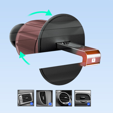 Smartphone Håndtag F2 + Rectered Clamping - Sort