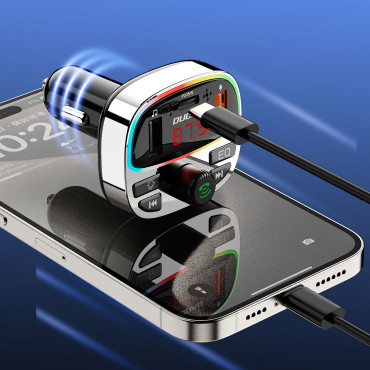 R2PRO + avtomatski oddajnik s PD 25W Bluetooth 5.3 RGB - črna in srebrna