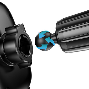 Gravity Handhendel op smartphone F5N + met zuignap voor cockpitglas - zwart