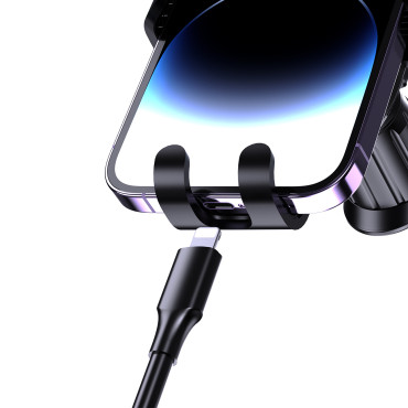 Gravity handle on smartphone F5N + with Suction cup for cockpit glass - black