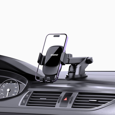 Pega de gravidade no smartphone f5n + com copo de sucção para vidro cockpit - preto