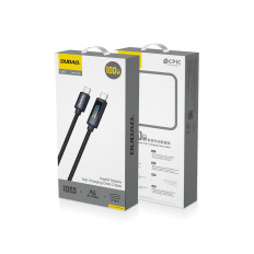 L7C USB-A kabel - USB-C 100W s 1M LED displejem - černá