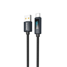 Kaabel L7T USB-A kaabel - USB-C 66W 1M LED-ekraaniga - must