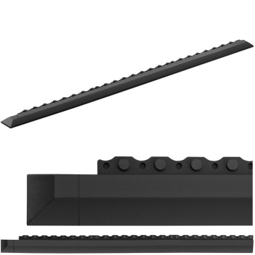 Slutt for gummi Mat 10050276 Svart 95 x 6 x 1 cm