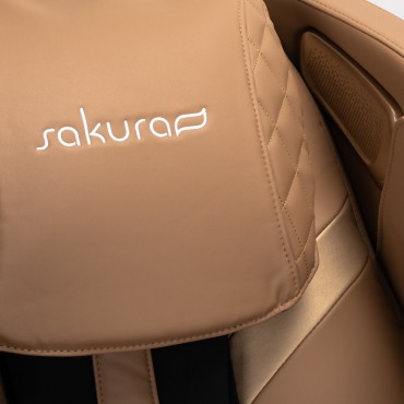 Sakura Massage Chair Standard 801 Brown — close-up of the backrest