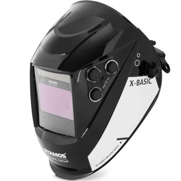 Automatisk svetsmask med slipfunktionen hos ett färgat X-grundläggande fält