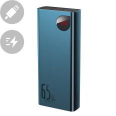Adaman PowerBank 2x USB 1x USB-C 1x MicroOulb 20000mAh 65W Nopea veloitusta sininen