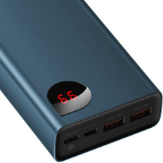 Adaman PowerBank 2x USB 1x USB-C 1X Microousb 200mmAh 65W Quick Charge Blue