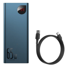 Adaman PowerBank 2x USB 1x USB-C 1X Microousb 200mmAh 65W Quick Charge Blue