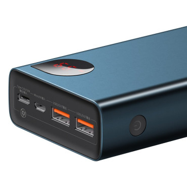 Adaman PowerBank 2x USB 1x USB-C 1X Microousb 200mmAh 65W Quick Charge Blue