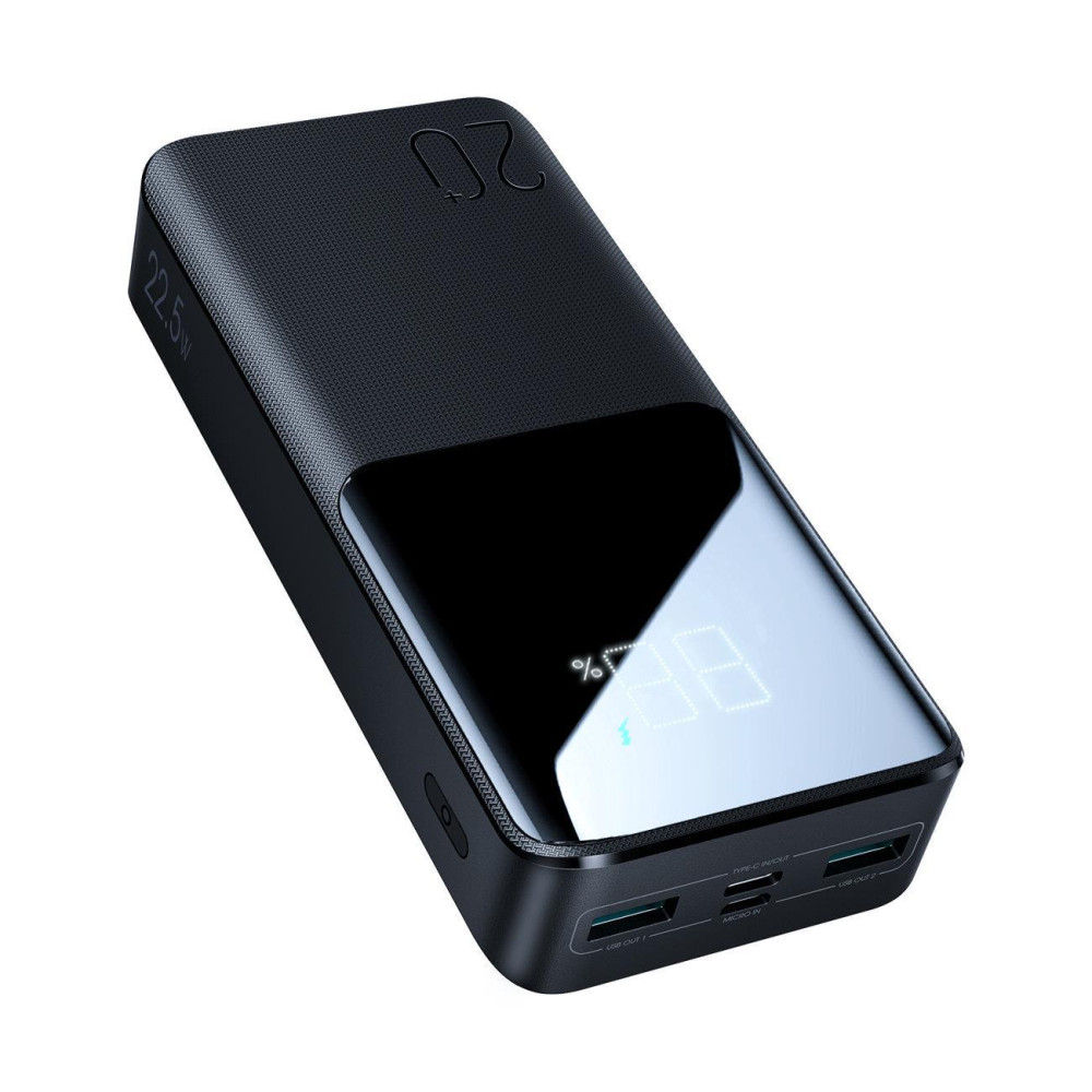 Powerbank 20000mah 22,5w PD QC3.0 AFC crno