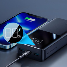 Powerbank 20000mah 22,5w PD QC3.0 AFC crno