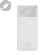 Telpas PowerBank ar ātru iekraušanu 30000mah USB-CABLE MIKROUS 0.25m Balta