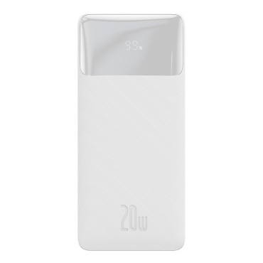 Telpas PowerBank ar ātru iekraušanu 30000mah USB-CABLE MIKROUS 0.25m Balta