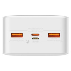 Telpas PowerBank ar ātru iekraušanu 30000mah USB-CABLE MIKROUS 0.25m Balta