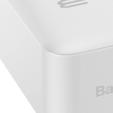 BIPOW PowerBank con carga rápida 30000mAh USB-A Microokeb 0.25m Blanco
