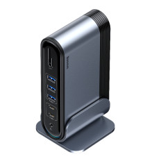 Multifunksjonell Hub Replicator Port Distributør Kortleser EU CN UK Grå