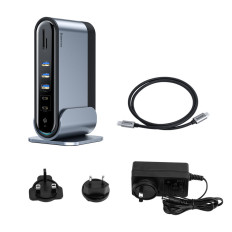 Multifunksjonell Hub Replicator Port Distributør Kortleser EU CN UK Grå