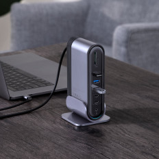 Multifunksjonell Hub Replicator Port Distributør Kortleser EU CN UK Grå