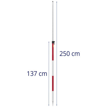 Geodetski pol pod prizmo zrcalo Zloženo sredo. Dolžina 32 mm 2.5m