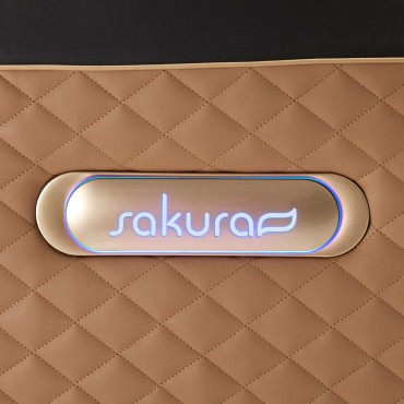 Poltrona Massaggiante Sakura Standard 801 Marrone — primo piano dell'etichetta