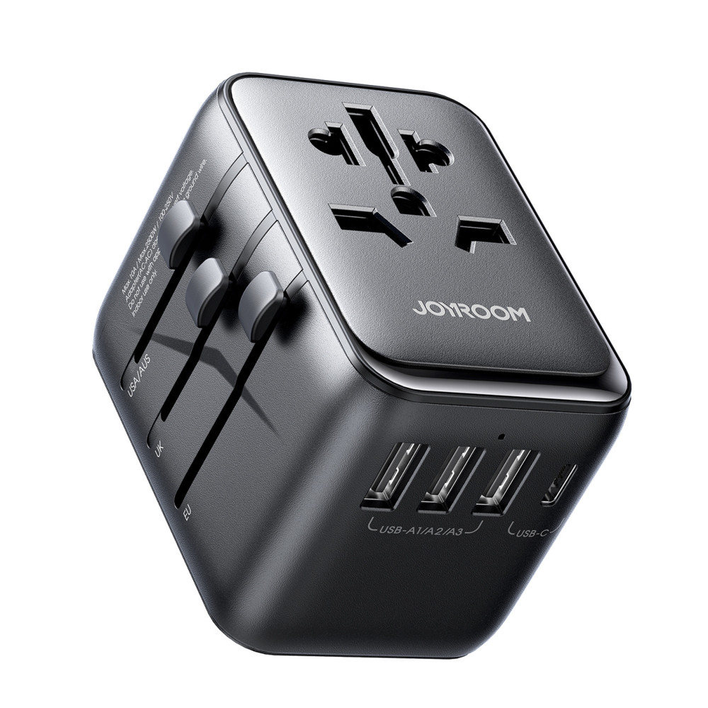 Laddare Reseadapter Universal 17W EU / US / UK / JP / AU / CN - Svart